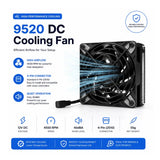 9520 DC Cooling Fan - 12V, 4500 RPM