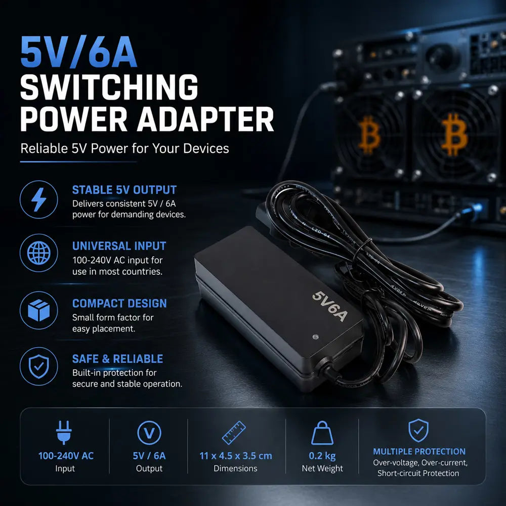 5V/6A Power Adapter for Mining Devices