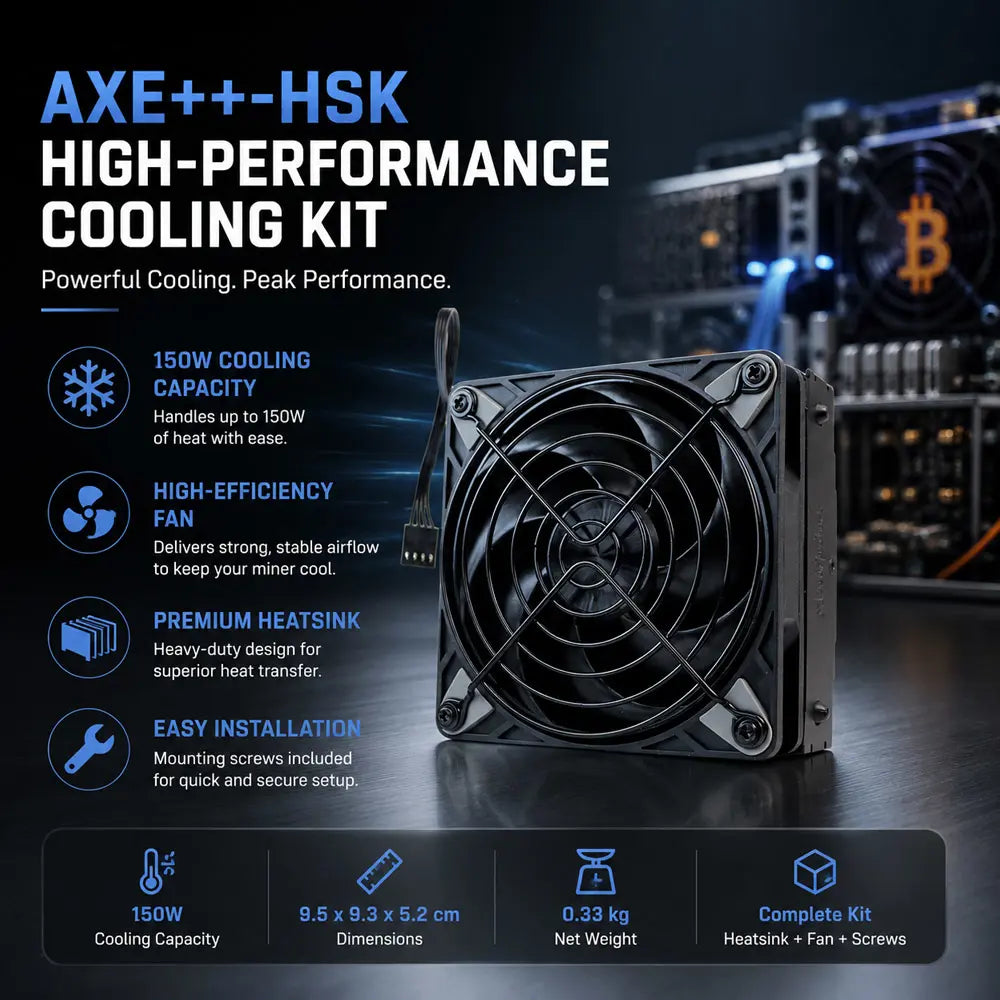 AXE++-HSK Heatsink & Fan Kit (150W) - High-Performance Cooling