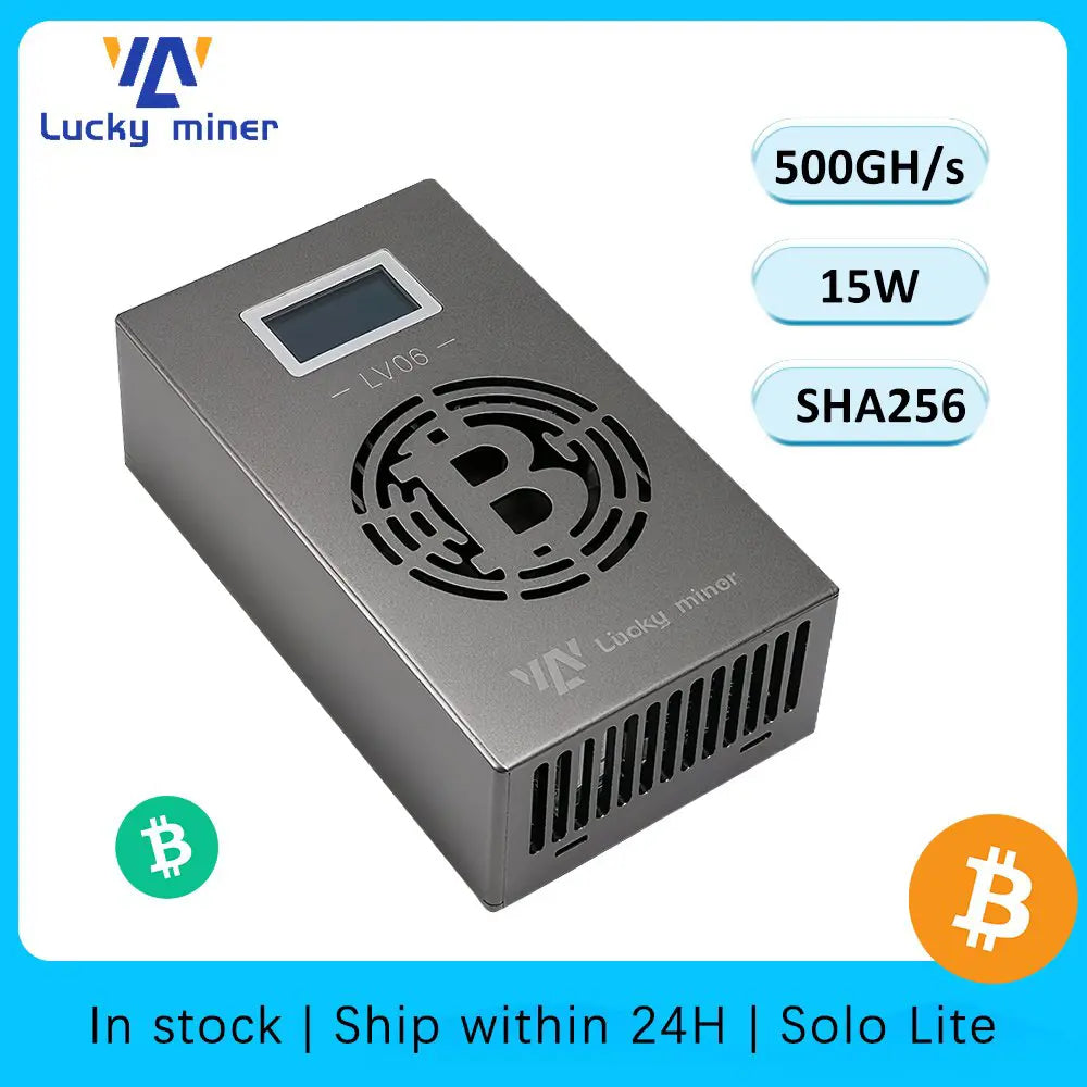 Lucky Miner LV06 Ultra-Low Power Miner | 500GH/s SHA-256, 13W