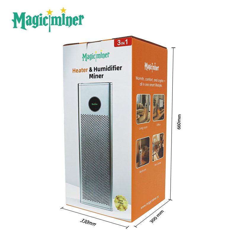 Magicminer FM01 – SHA-256 Crypto Miner with Heating & Humidifying | 30 TH/s, Silent Mode, Home Use