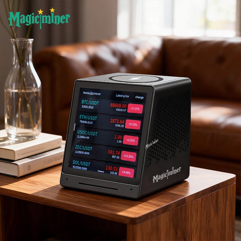 Magicminer MO01 – SHA-256 Mini Crypto Miner | 770 Kh/s, 17W Ultra-Low Power, Desktop Data Terminal