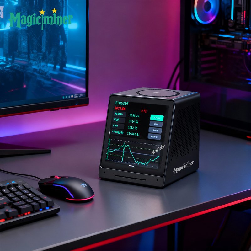 Magicminer MO01 – SHA-256 Mini Crypto Miner | 770 Kh/s, 17W Ultra-Low Power, Desktop Data Terminal